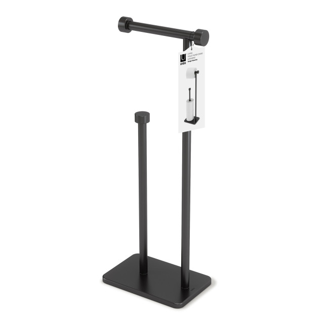 Umbra Cappa Toilet Paper Holder & Reserve - Black