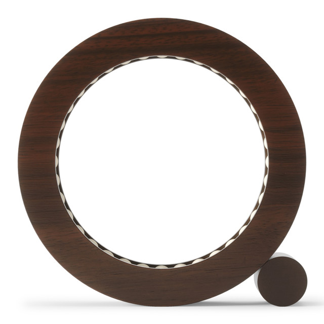 Umbra Ferris Ring Holder - Walnut angle