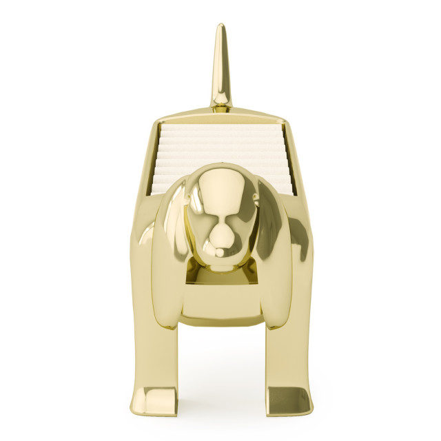 Umbra Dachsie Ring Holder - Brass angle