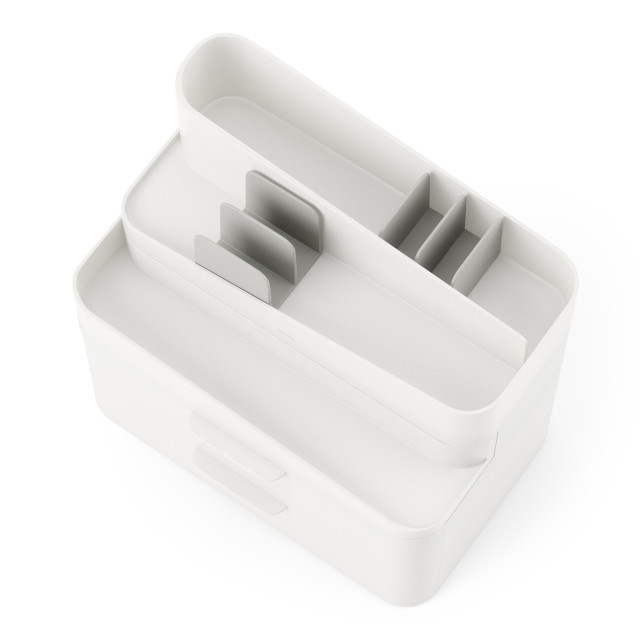 Umbra Large Glam Organiser - White & Grey angle