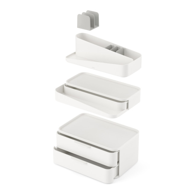 Umbra Large Glam Organiser - White & Grey detail