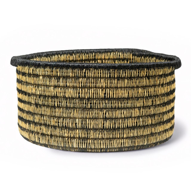 Gone Rural Medium Lindi Storage Basket - Smoke & Black