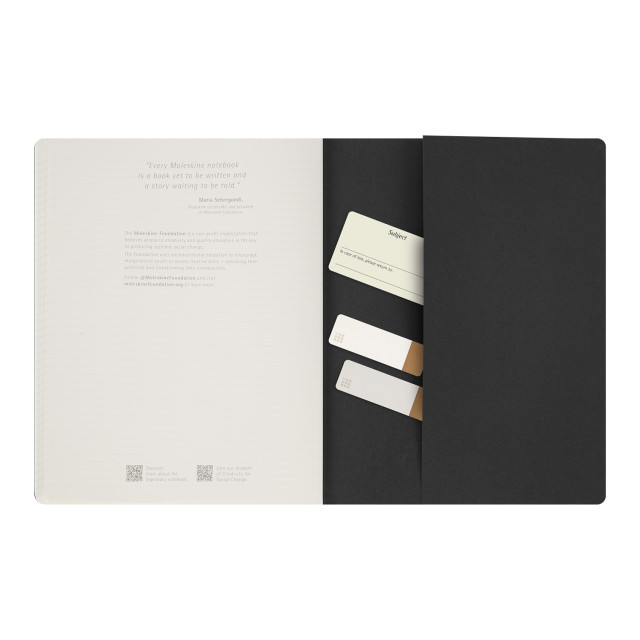 Moleskine XXL Student Cahier Ruled Journals, Set of 3 - Black detail