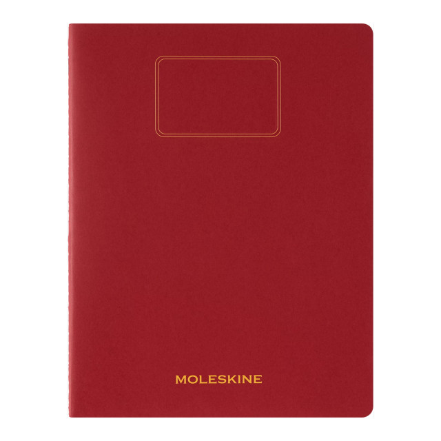 Moleskine XXL Student Cahier Plain Journals, Set of 3 - Red angle