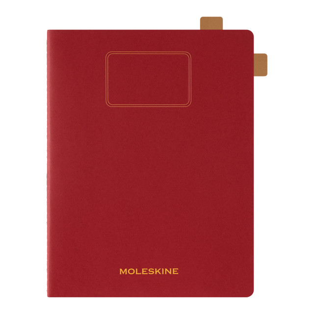 Moleskine XXL Student Cahier Plain Journals, Set of 3 - Red