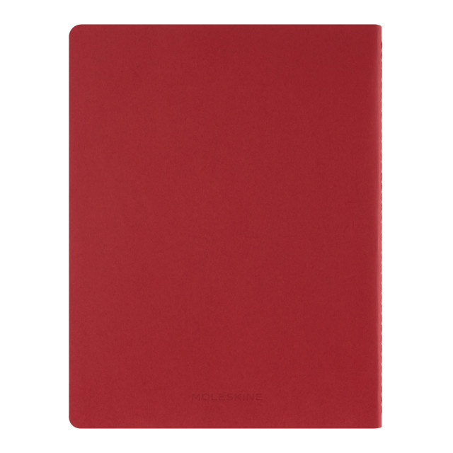 Moleskine XXL Student Cahier Plain Journals, Set of 3 - Red angle