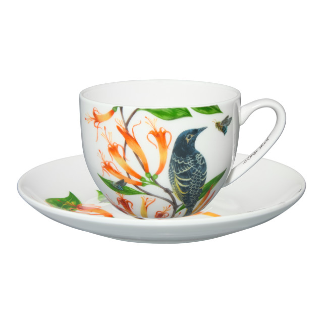 Maxwell & Williams Eloise Short Lyric Cup & Saucer, 240ml - Regent Honeyeater