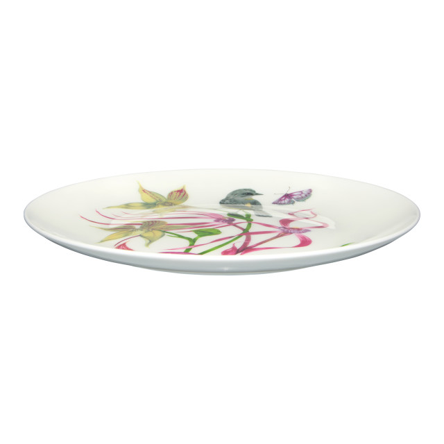 Maxwell & Williams Eloise Short Lyric Coupe Plate, 20cm - Yellow Robin angle