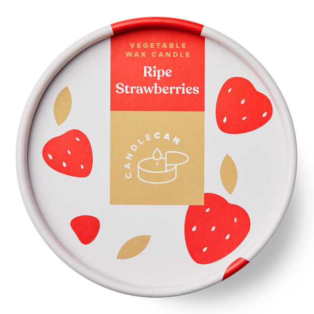 CandleCan Ripe Strawberries Scented Candle angle
