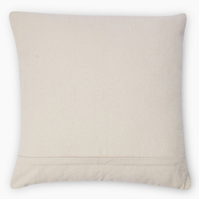 Thread Office Natural Wave Embroidered Scatter Cushion with Feather Blend Inner, 60cm x 60cm back view