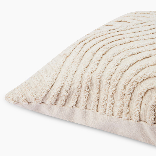 Thread Office Natural Wave Embroidered Scatter Cushion with Feather Blend Inner, 60cm x 60cm close up