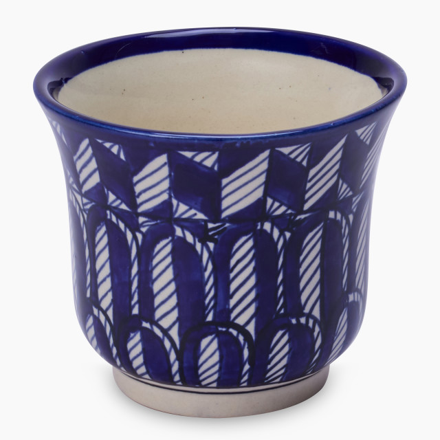 Thread Office Coastal Blue Hand Painted Ceramic Planter