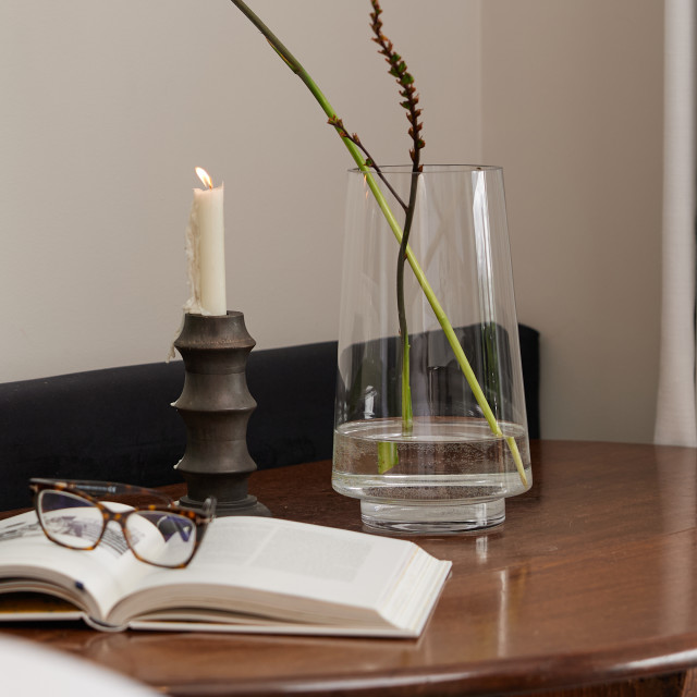Thread Office Ribbed Wooden Candle Holder