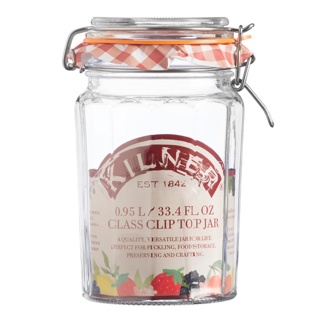 Kilner Facetted Clip Top Jar - 950ml packaging