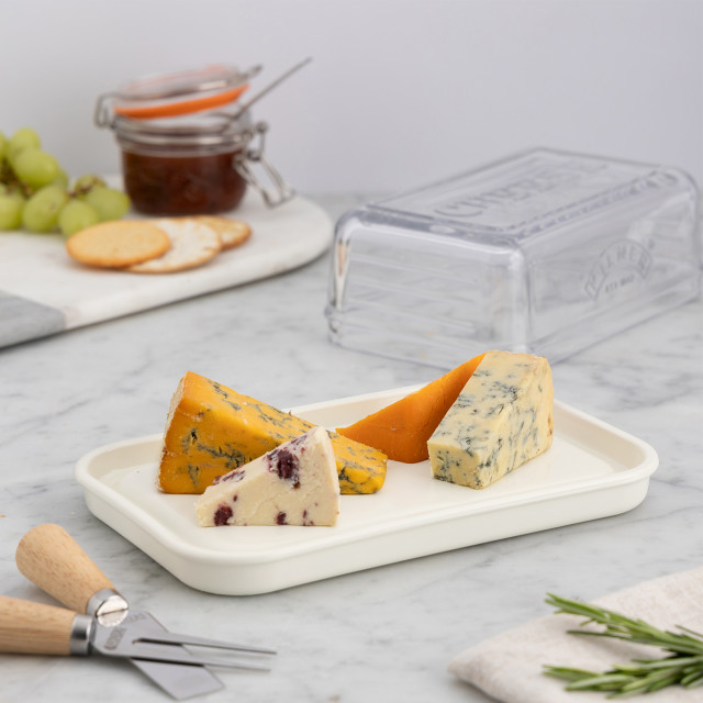 Kilner Glass Cheese Storage Dish with cheese