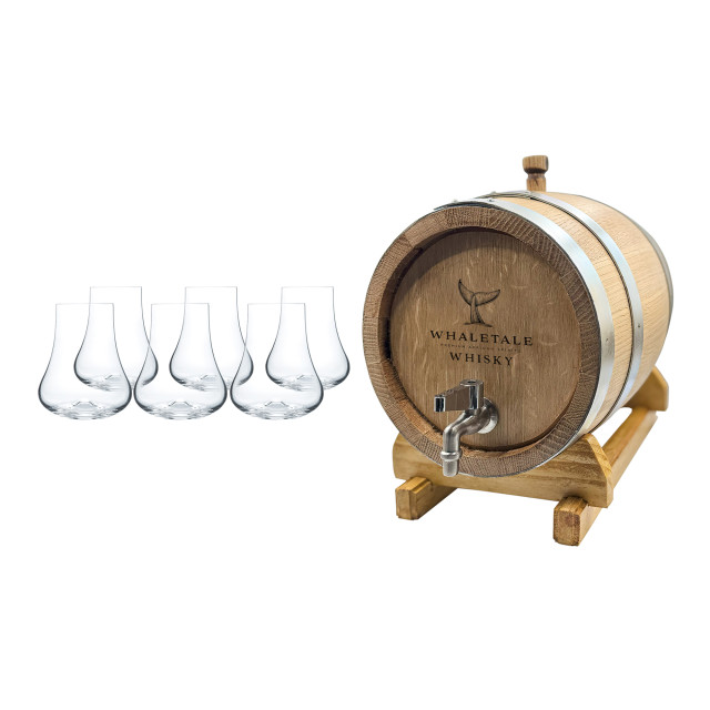 Whaletale Whisky Cask & Crystal Glasses