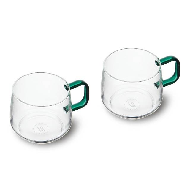 La Cafetiere Glass Mugs, Set of 2 - Green