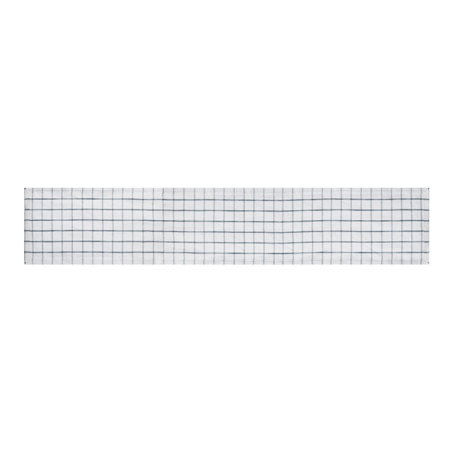 Mikasa Grey & White Industrial Check Table Runner, 230cm angle