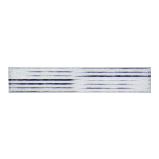 Mikasa Navy Striped Table Runner, 230cm angle