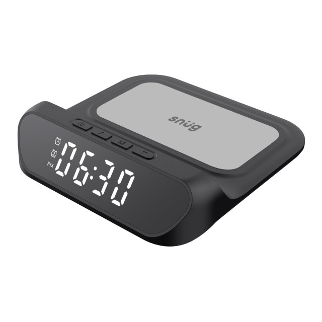 Snug Wireless Charger Pad with Clock, 15W