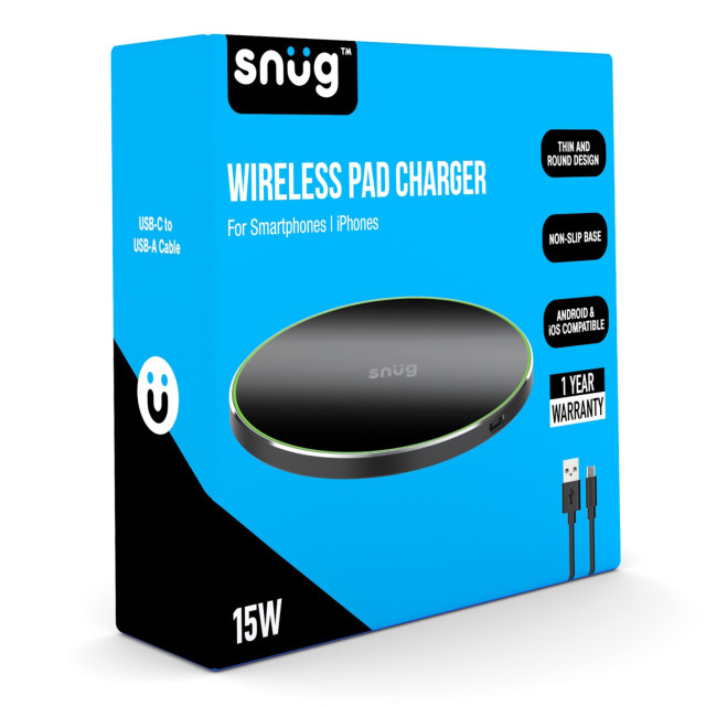 Snug Wireless Charger Pad, 15W packaging