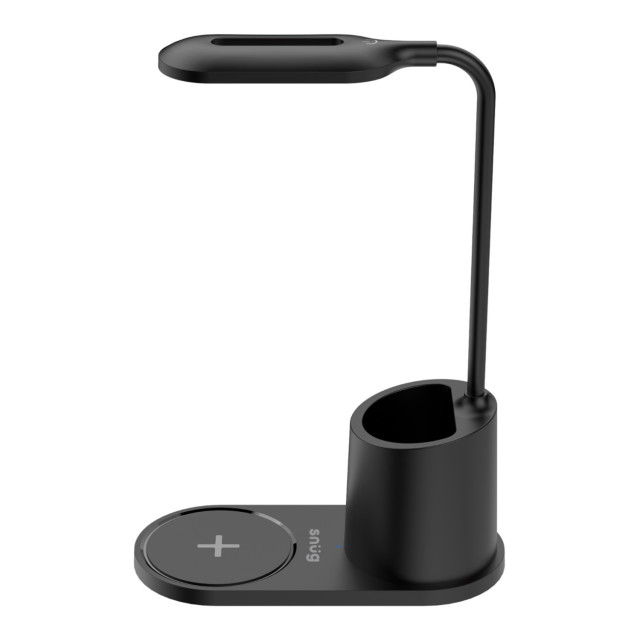 Snug Wireless Charger Pad with LED Light & Pen-Holder, 15W angle
