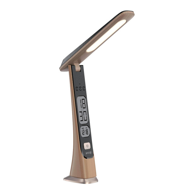 Snug Foldable LED Desk Lamp with Clock
