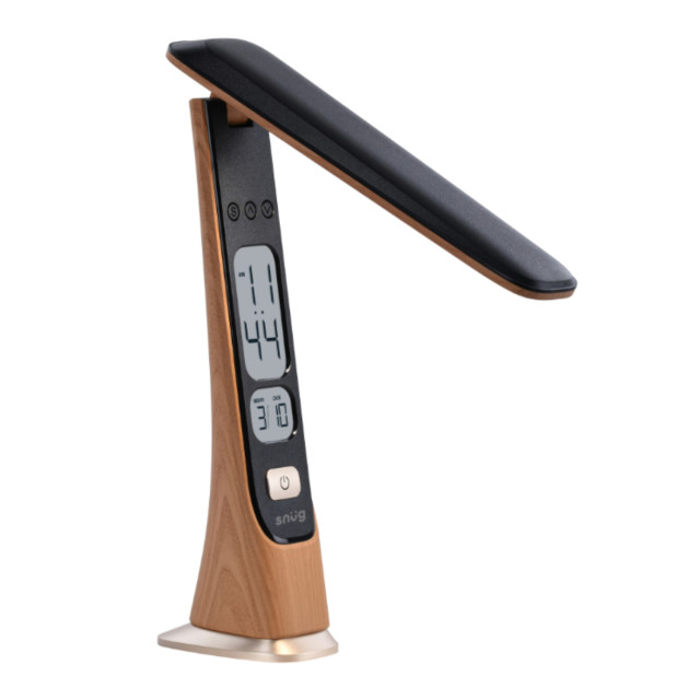 Snug Foldable LED Desk Lamp with Clock angle