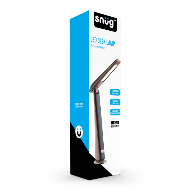 Snug Foldable LED Desk Lamp packaging