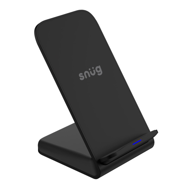 Snug Wireless Charger Stand, 15W angle