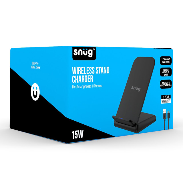 Snug Wireless Charger Stand, 15W packaging