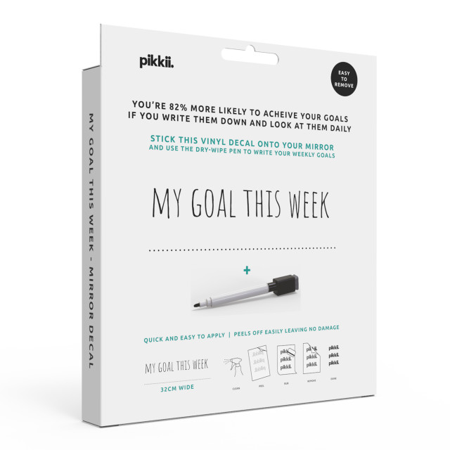 Pikkii My Goal This Week Mirror Decal with Pen angle