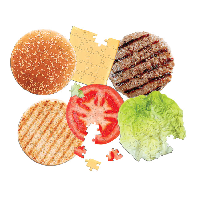 Pikkii Burger Layer Jigsaw Puzzle, 160-Piece angle