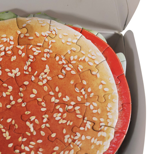 Pikkii Burger Layer Jigsaw Puzzle, 160-Piece detail