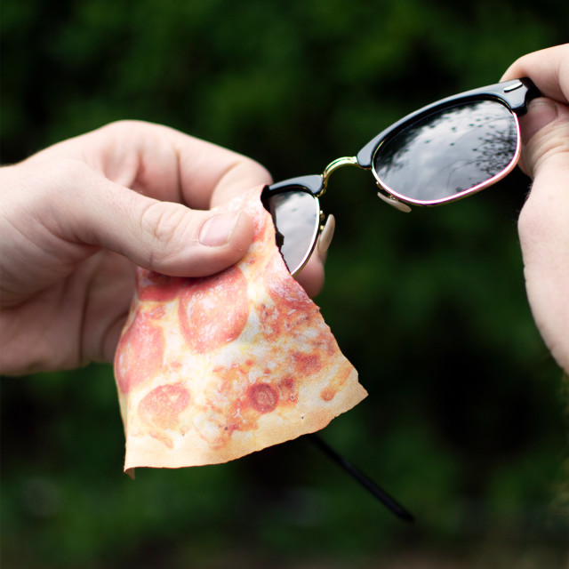 Pikkii Pizza Microfibre Glasses and Lens Cleaning Cloth cleaning sunglasses