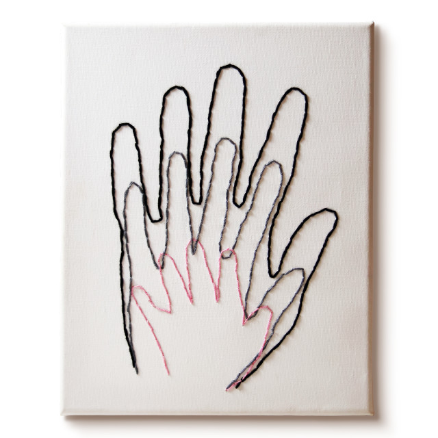 Pikkii Our Hands Stitch Canvas Kit detail