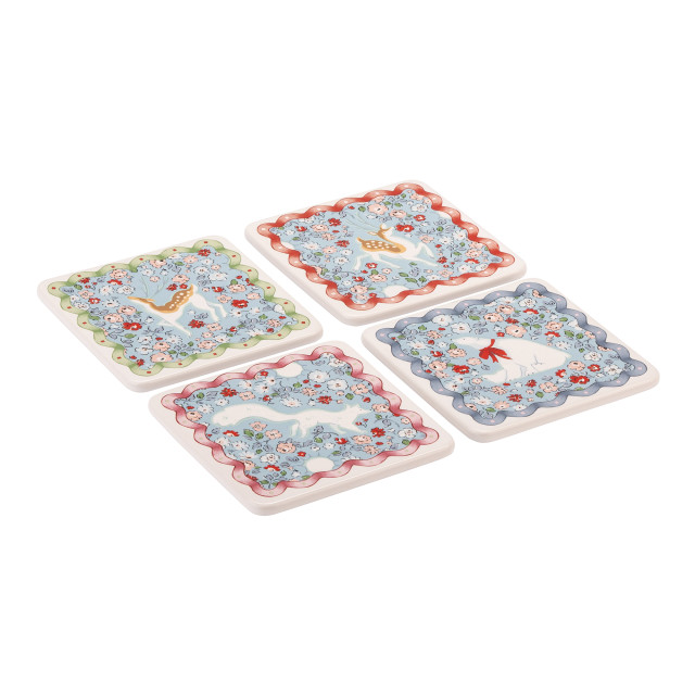 Cath Kidston Animal Ditsy Coasters, Set of 4