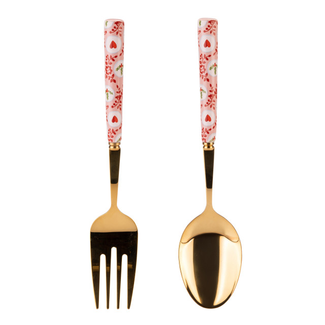 Cath Kidston Holly Spots Serving Utensils, Set of 2 angle