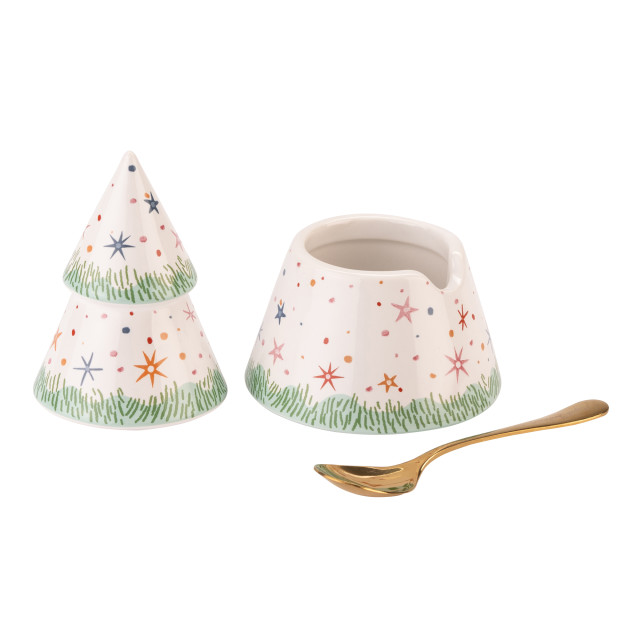 Cath Kidston Christmas Tree Condiment Pot angle