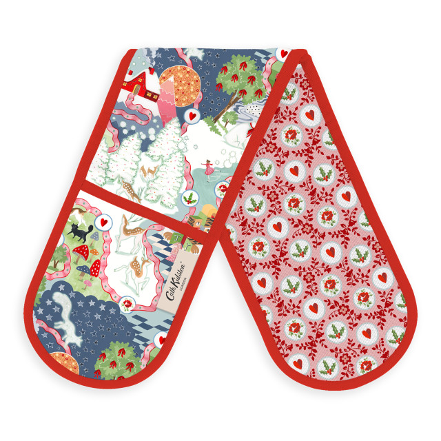 Cath Kidston Christmas Journey Double Oven Gloves