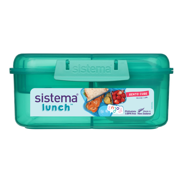 Sistema Bento Cube Lunchbox - Teal angle