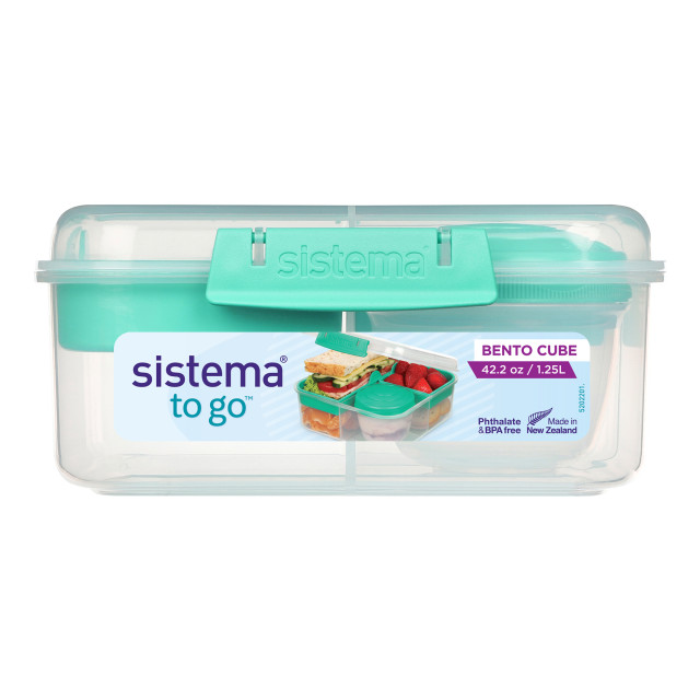 Sistema Bento Cube To Go Lunchbox - Turquoise angle
