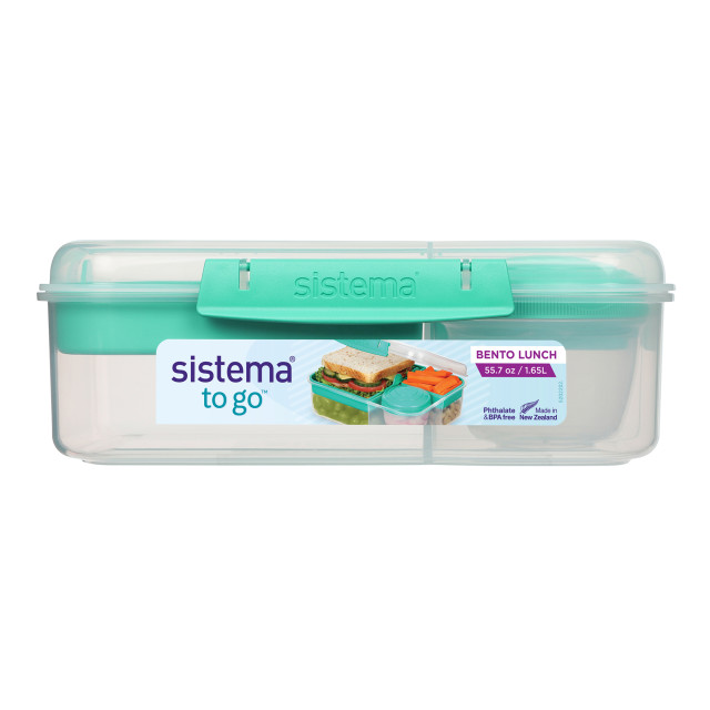Sistema Bento To Go Lunchbox, 1.65L - Turquoise angle