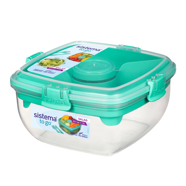 Sistema Salad To Go Lunchbox, 1.1L - Teal