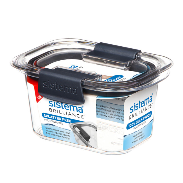 Sistema Brilliance Small Rectangular Container, 380ml angle