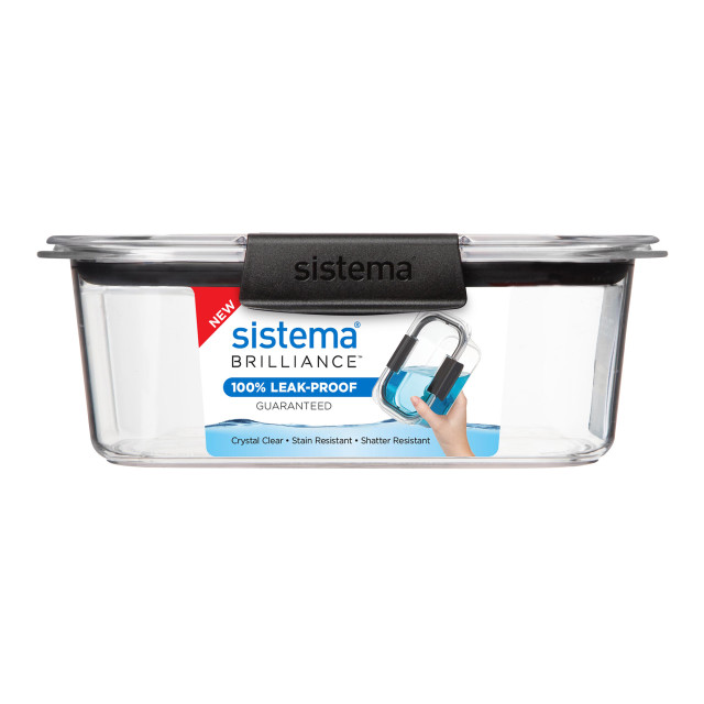 Sistema Brilliance Medium Rectangular Container, 920ml angle