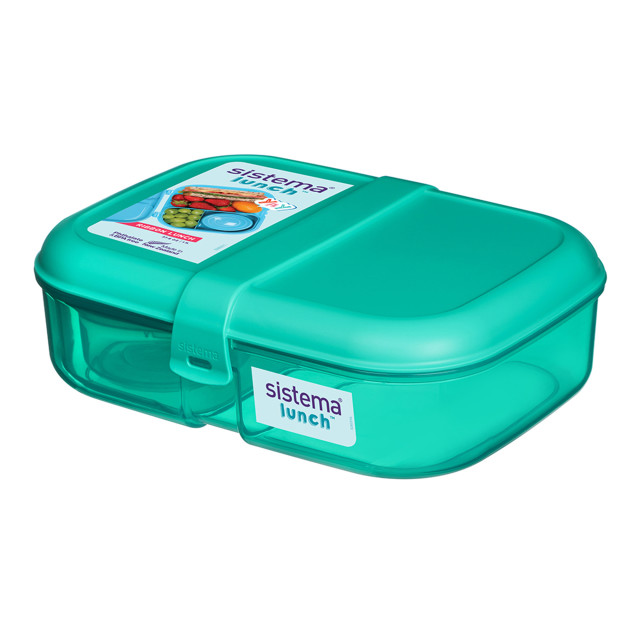 Sistema Ribbon Lunchbox with Mini Bite Box, 1.1L - Teal