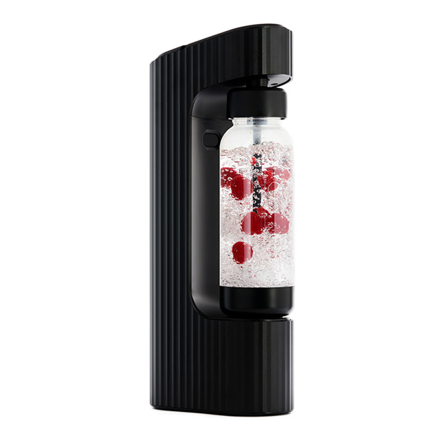 DNA Sparkler Soda Water Maker with Cylinder - Midnight Black angle