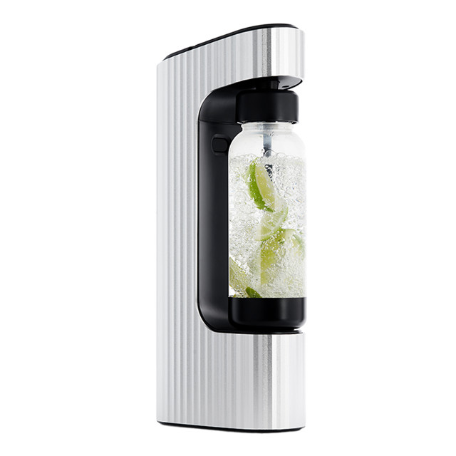 DNA Sparkler Soda Water Maker with Cylinder - Sparkling Silver angle