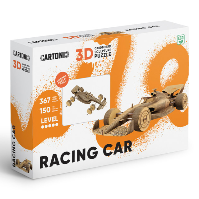 Cartonic 3D Racing Car Sculpture Puzzle packaging